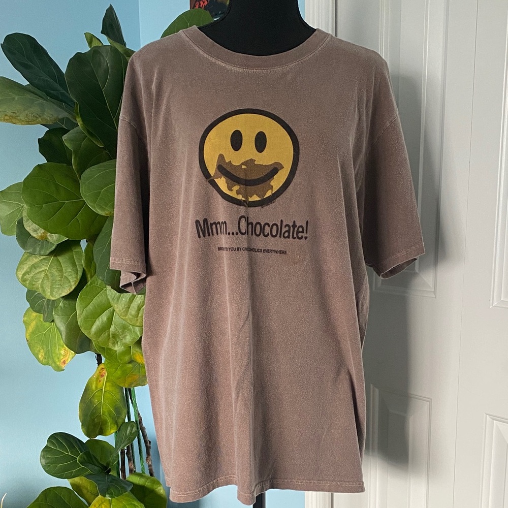 Crazy Shirts Hawaii Original Large Brown Funny Graphic Mmm Chocolate! T-Shirt